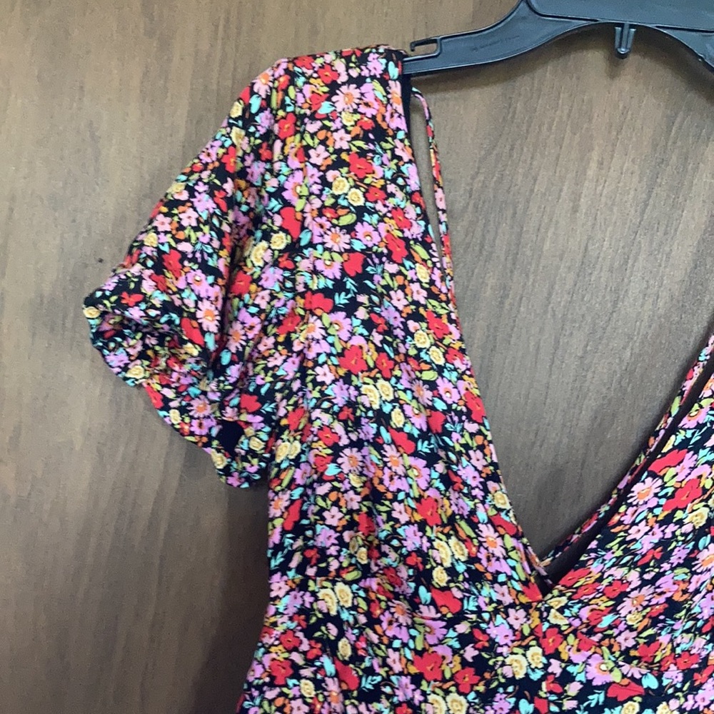 Rewind long floral print dress w criss cross in back boho XXL jrs - Picture 6 of 17